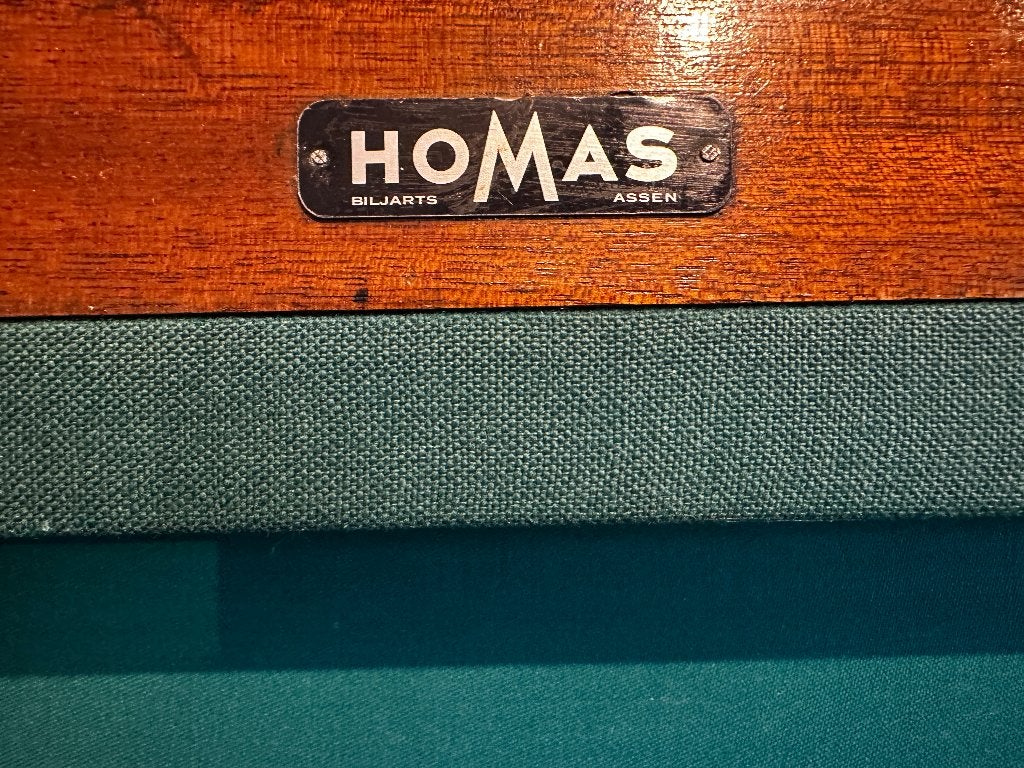 Homas biljarttafel / biljartblad vintage hout groen, Sport en Fitness, Biljarten en Poolen, Ophalen, Gebruikt, Biljarttafel