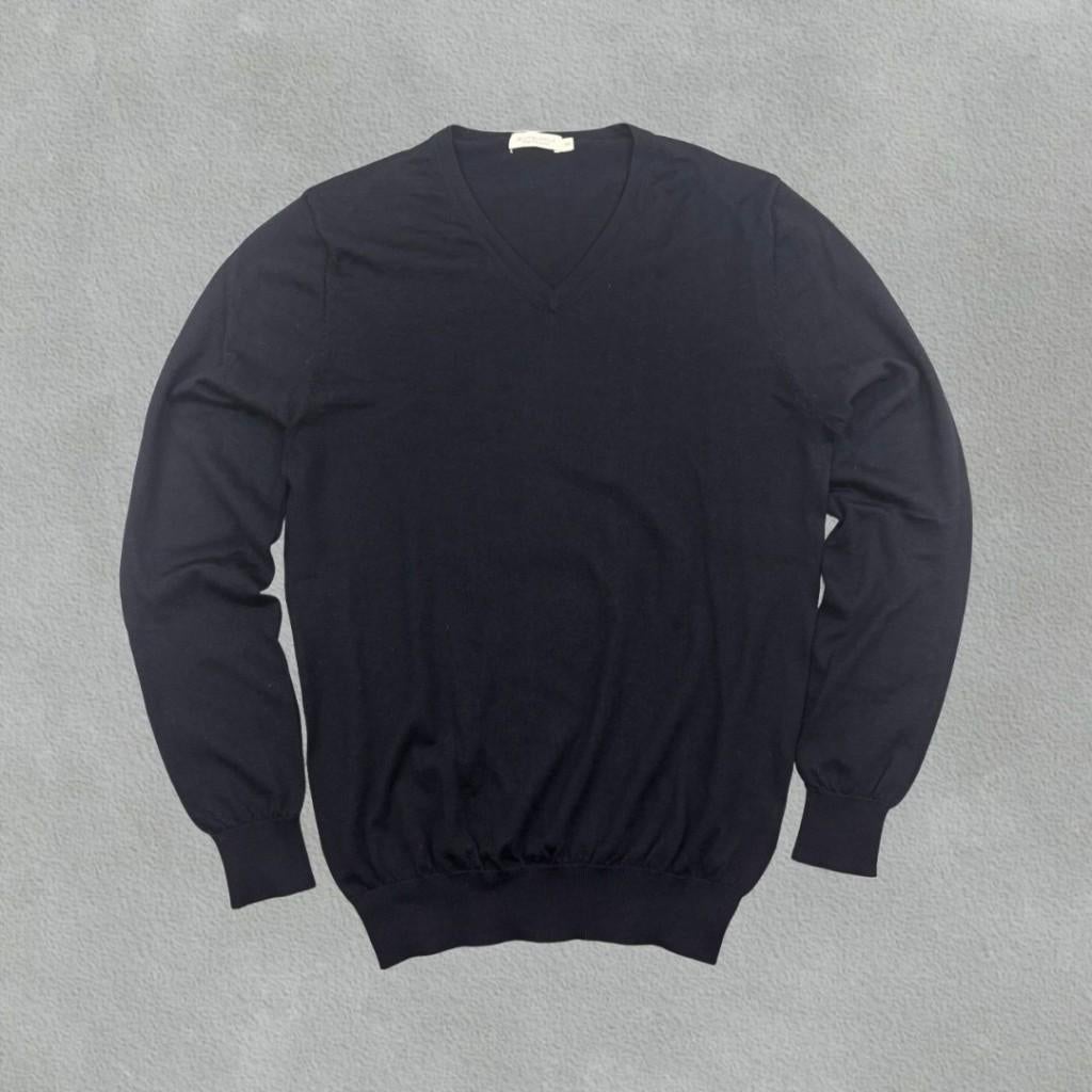 (1105) Marineblauwe Suitsupply V-hals trui - Heren M - Nieuw, Nieuw, Ophalen of Verzenden, Suitsupply, Maat 48/50 (M)