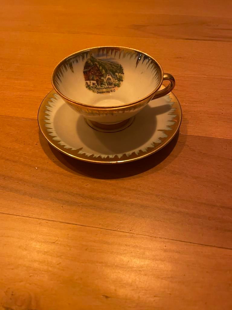 Vintage theekopje met schotel - Höhenluftkurort Semmering, Ophalen of Verzenden