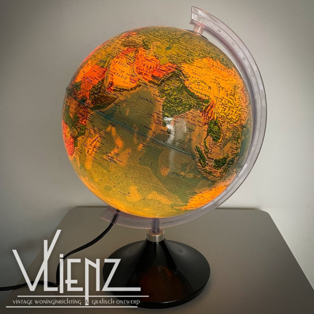 Vintage wereldbol, globe verlichting, Italy Tecnodidattica, Gebruikt, Kunststof, -, -