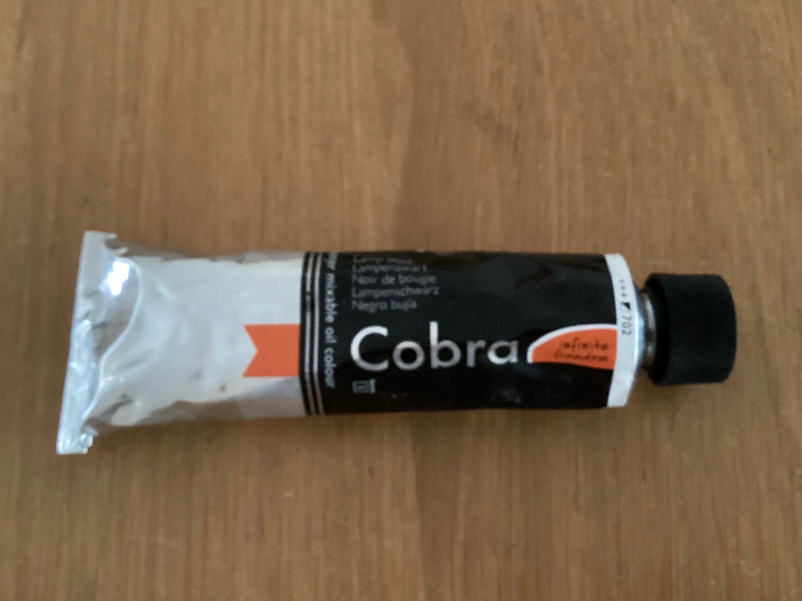 Nieuwe grote tube 150 ml Cobra olieverf lampenzwart, Hobby en Vrije tijd, Ophalen of Verzenden, Nieuw