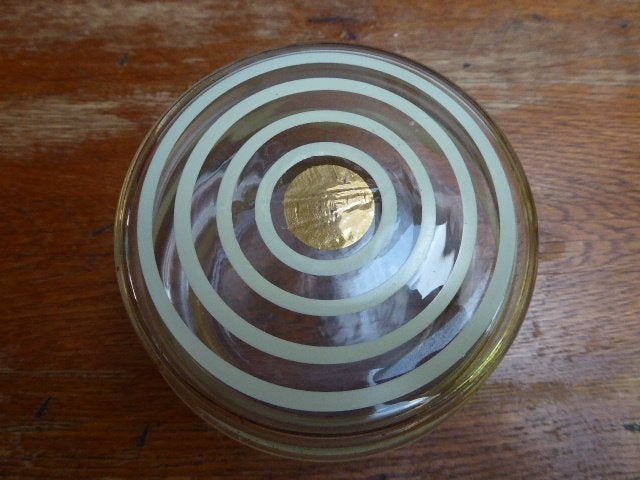 Art deco glazen dekseldoosje, Ophalen of Verzenden