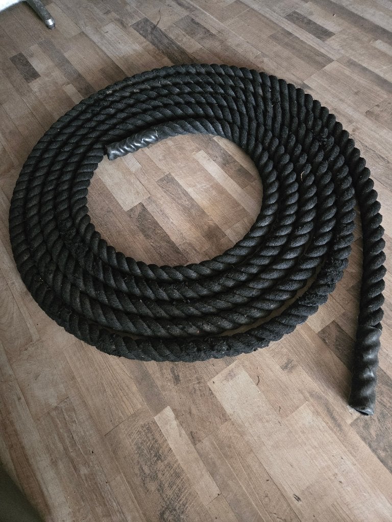 Battle Rope - Zwart, Sport en Fitness, Fitnessmaterialen, Ophalen, Gebruikt, Buik, Battle rope