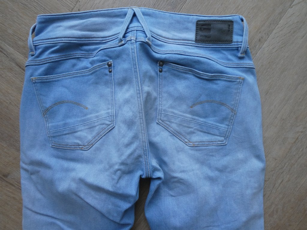 Mooie Gstar Lynn Mid Skinny wmn spijkerbroek maat 27-32, Blauw, Ophalen of Verzenden, Zo goed als nieuw, W27 (confectie 34) of kleiner