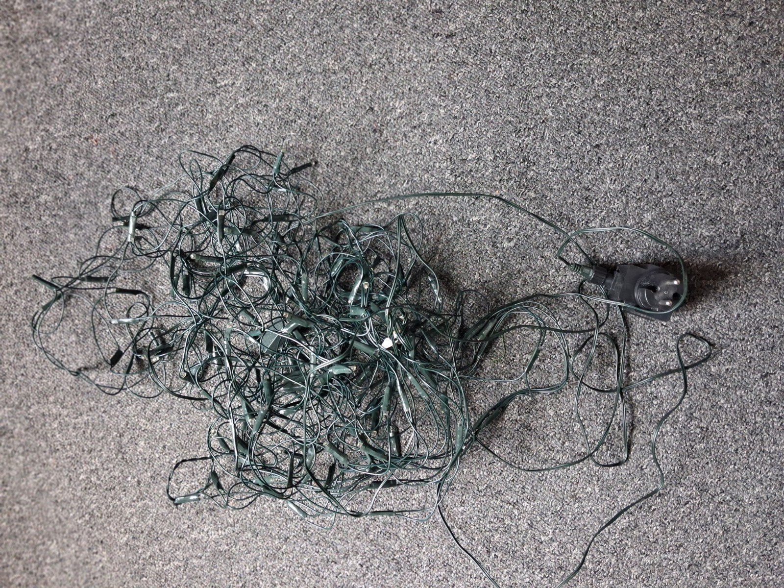 Kerstverlichting net, Ophalen