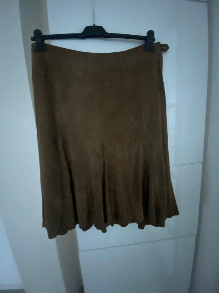Suede rok Talking French 44, Verzenden, Zo goed als nieuw, Maat 42/44 (L), Boven de knie