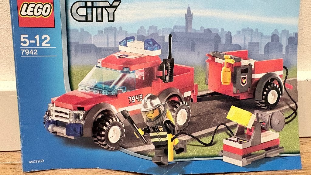 Lego City 7942 - Brandweerwagen met Aanhanger, Lego, Ophalen of Verzenden, Complete set, City