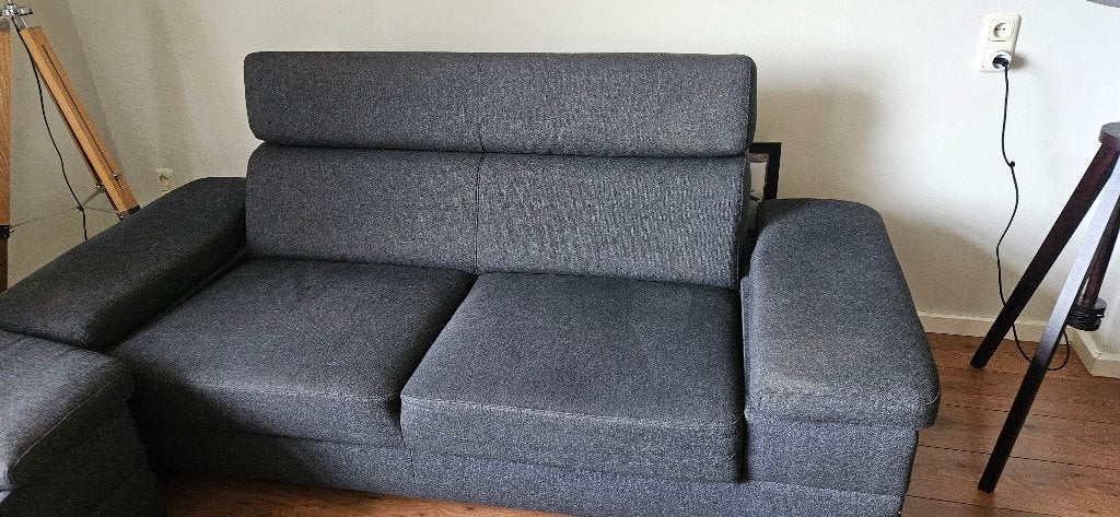 Bankstel met verstelbare hoofdsteun en fauteuil, Ophalen, Gebruikt, Overige maten, 75 tot 100 cm