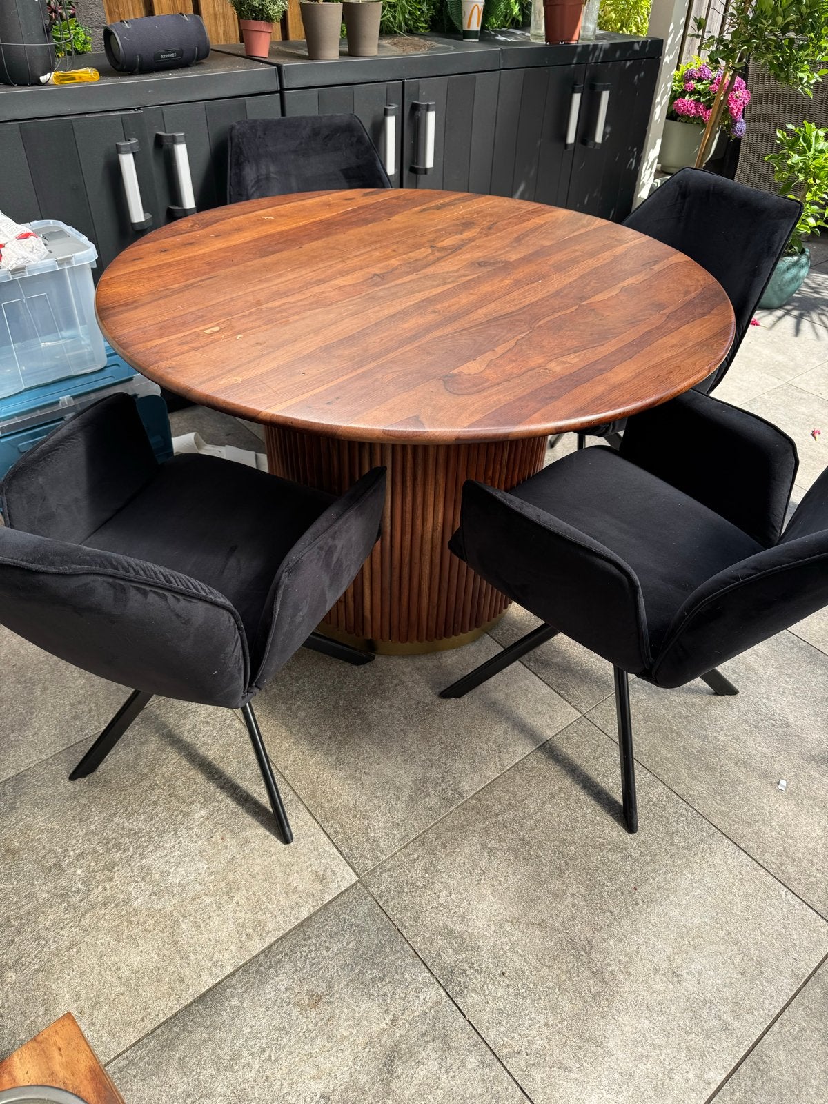 Ptmd tafel rond 120, Ophalen, Vier personen, Rond, 100 tot 150 cm