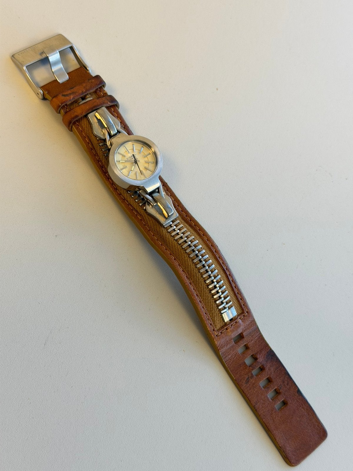 Diesel DZ5047 Zip Zipper watch Horloge Y2K Vintage Origineel, Ophalen of Verzenden
