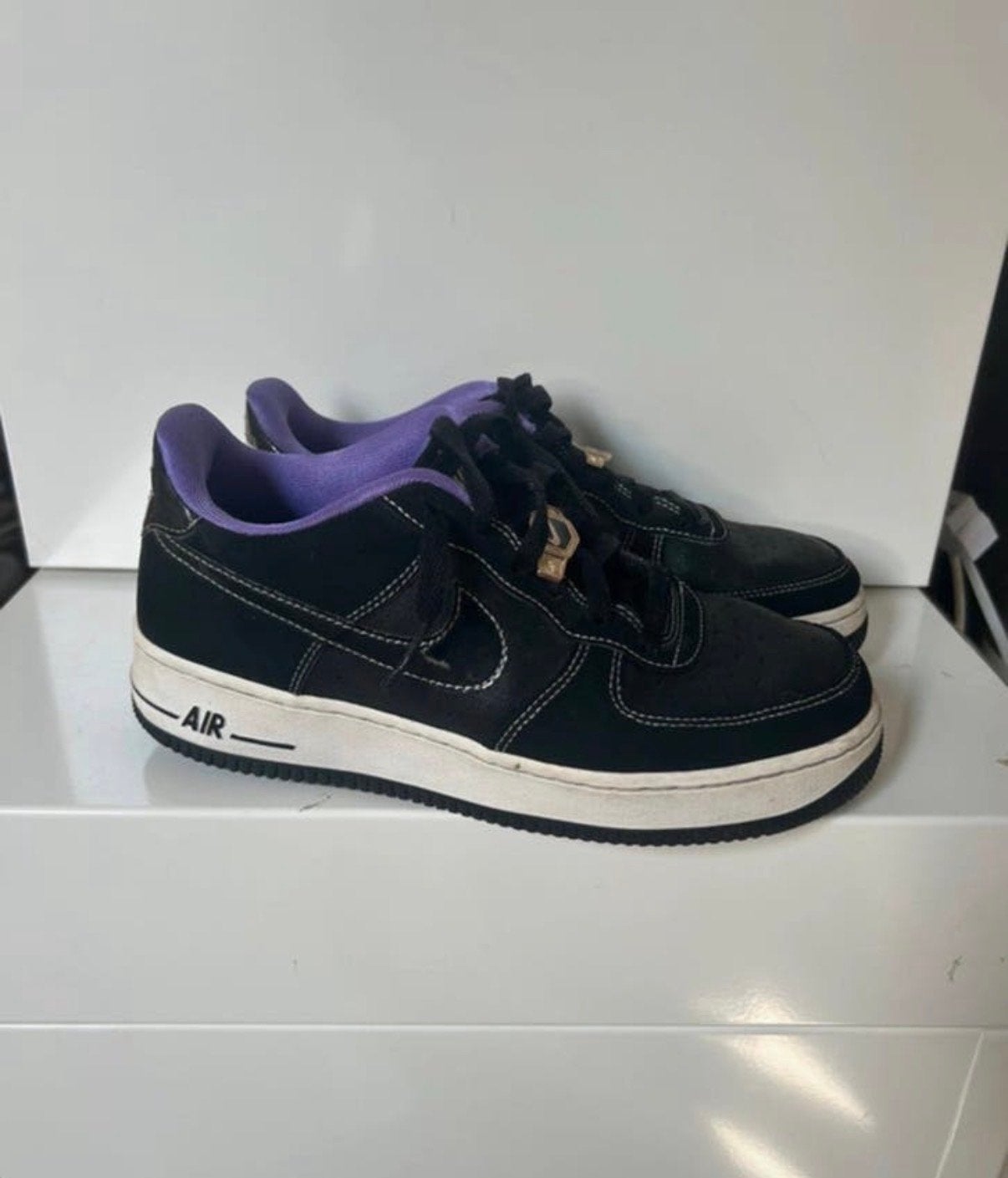 Nike Air Force 1 Sneakers Zwart Paars Maat 40, Kleding | Dames, Schoenen, Overige kleuren, Ophalen of Verzenden, Sneakers of Gympen