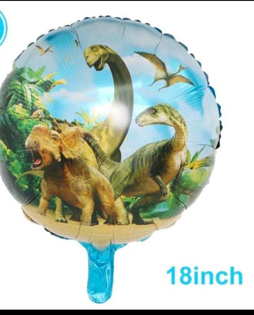 Dinosaurus Folieballon 18 inch - Nieuw (5 stuks), Ophalen, Nieuw, Versiering, Verjaardag
