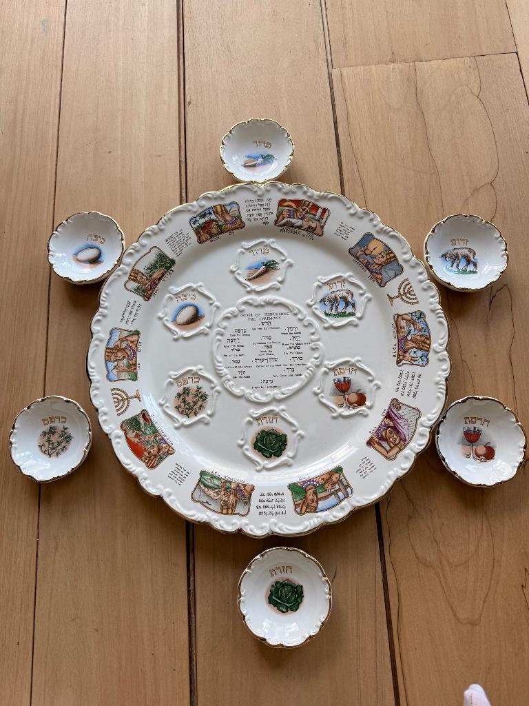 Pesach bord porcelijn, Antiek en Kunst, Ophalen of Verzenden