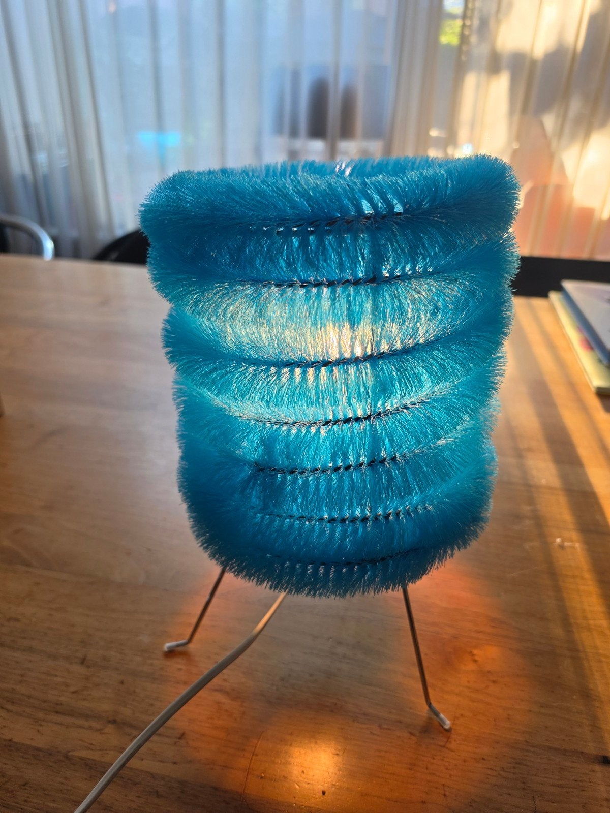 IKEA blauwe borstellamp - sfeervolle verlichting, Huis en Inrichting, Blauw, Kunststof, Ophalen of Verzenden, Zo goed als nieuw