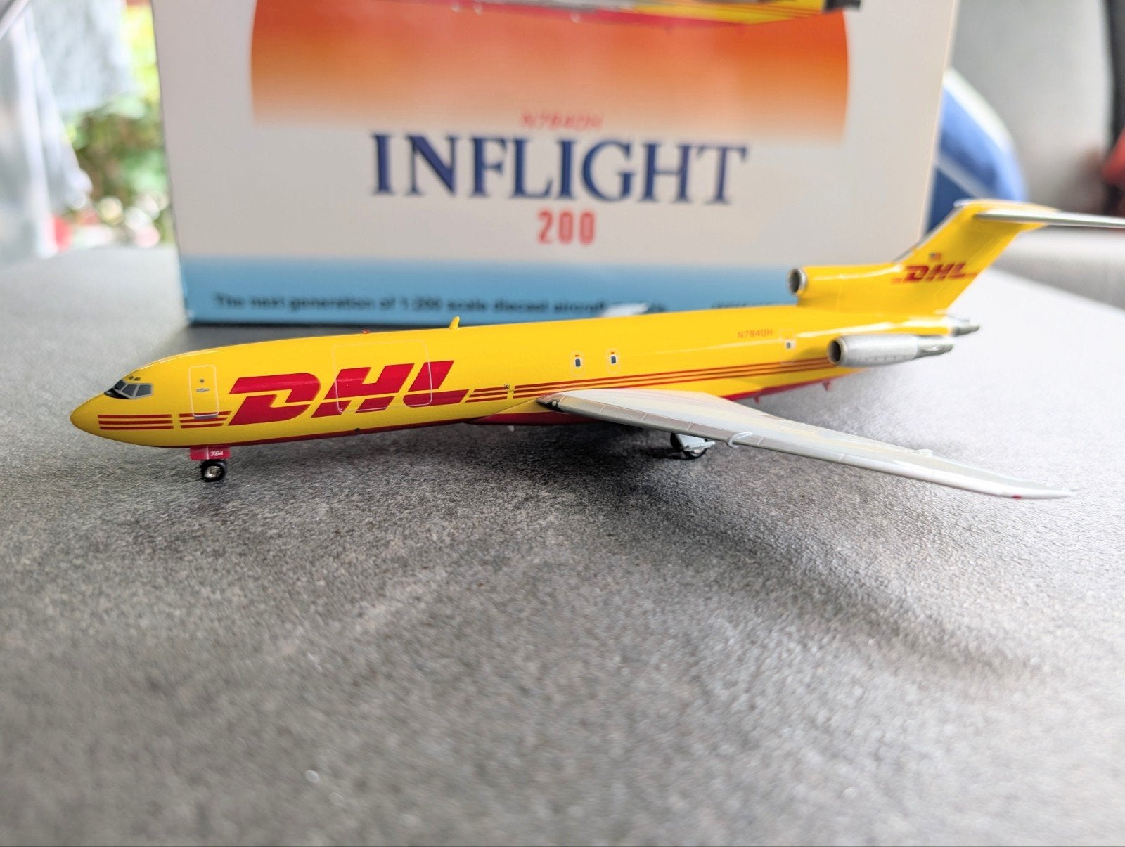 Boeing 727-200 DHL Inflight 200 1/200 die cast model in OVP, Ophalen of Verzenden