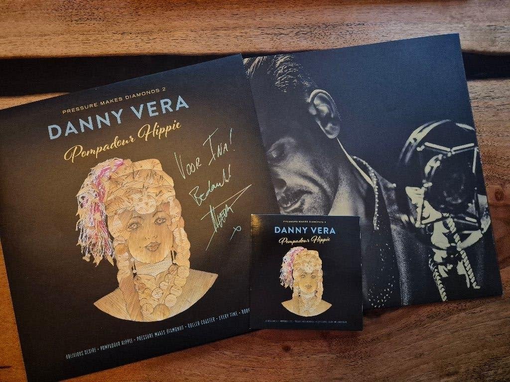 Danny Vera Pompadour Hippie (M) LP gesigneerd eerste persing, LP, Gatefold hoes, Pop, Ophalen of Verzenden
