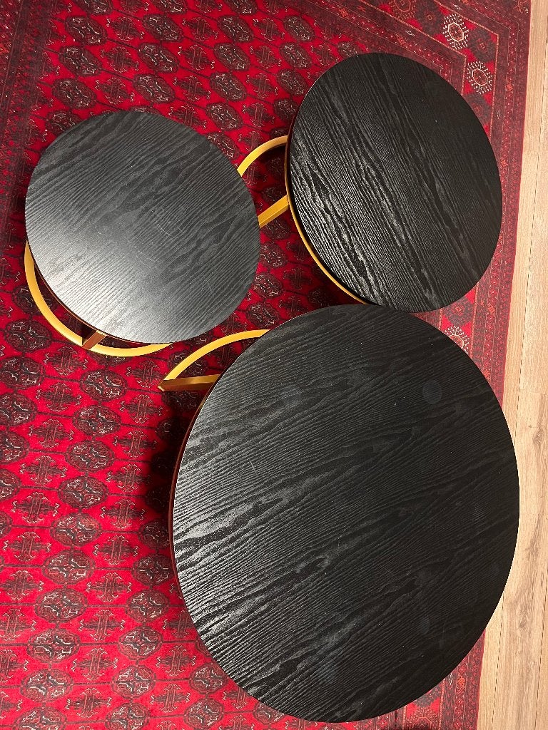 Salontafel 3delig, Ophalen, 100 tot 150 cm, Rond, 50 tot 100 cm