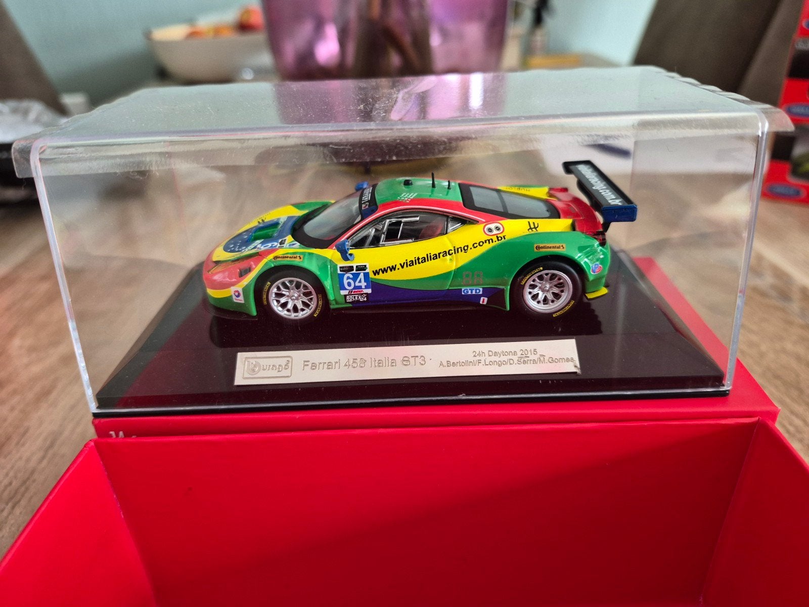 Ferrari 458 Italia GT3 2015 1:43 (Bburago signature), Ophalen of Verzenden, Nieuw, Auto, Overige merken