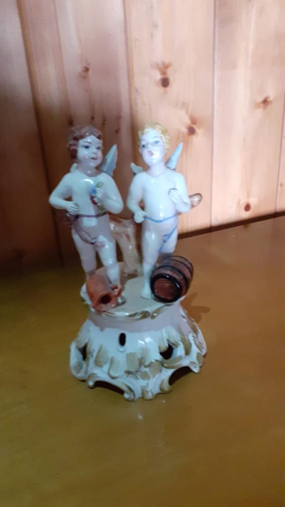 Capodimonte Engelen Beeldje - Jaren '60/'70 - Gaaf, Ophalen of Verzenden
