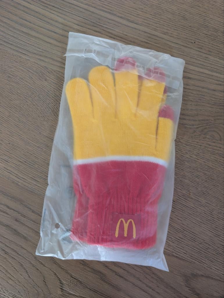 McDonald's Friet Handschoenen - Nieuw in Verpakking, Maat 38/40 (M), McDonald's, Nieuw, Ophalen of Verzenden