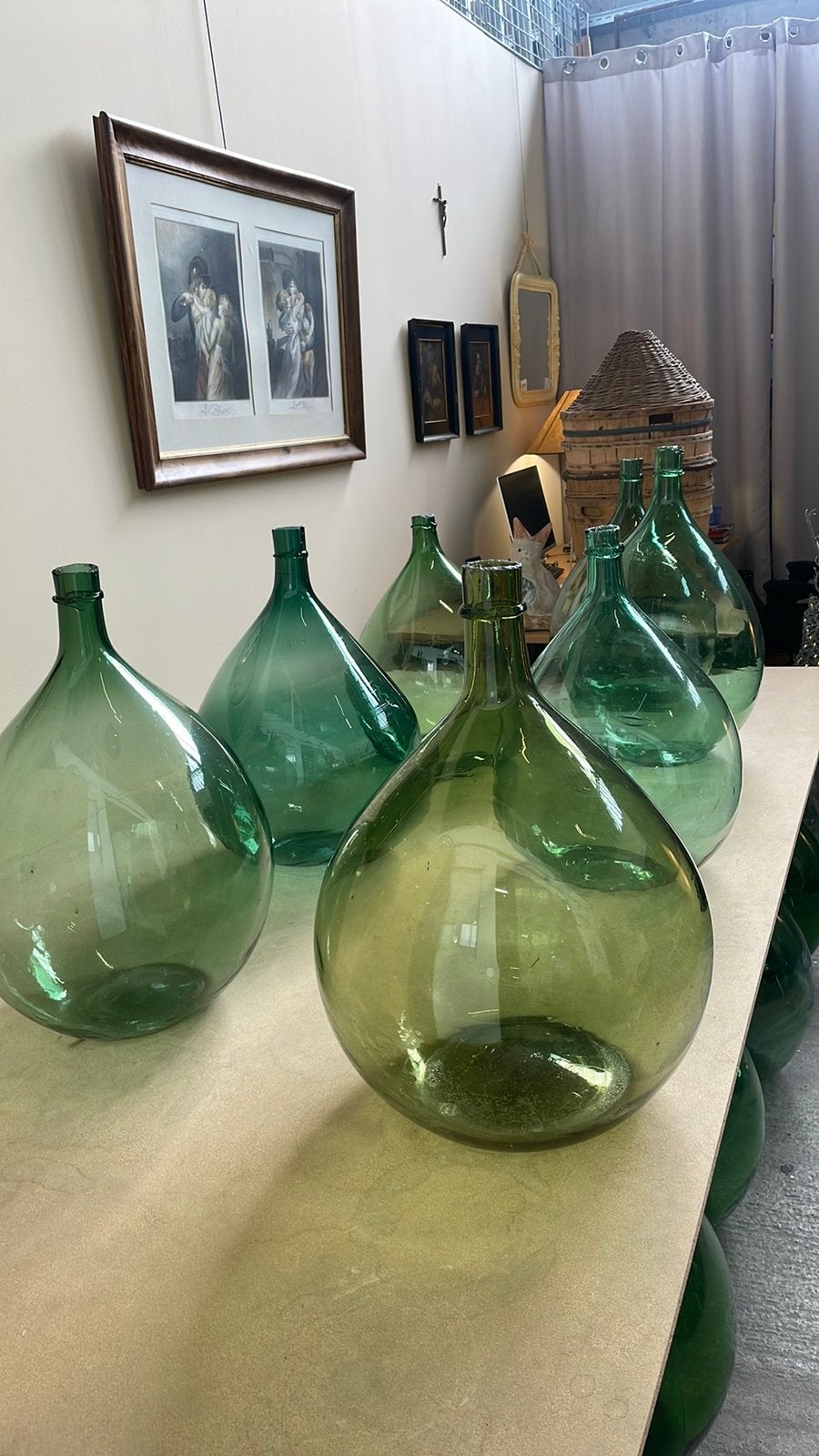 Italiaanse antieke wijnflessen uit de jaren 20., Antiek en Kunst, Antiek | Glas en Kristal, Ophalen