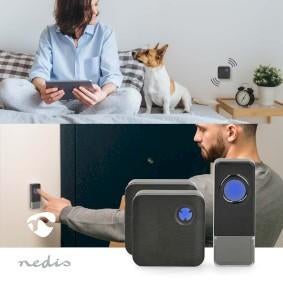 Nedis Wireless Doorbell Set, 2 receivers, Computers en Software, Routers en Modems, Nieuw, Ophalen of Verzenden