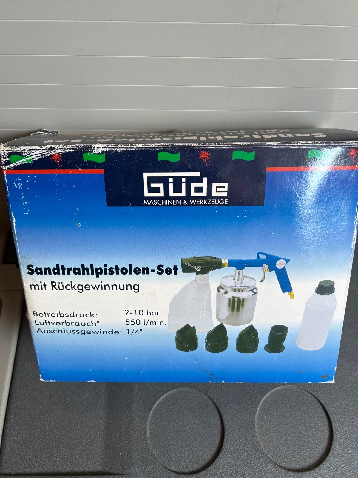 Güde Luchtdruk Zandstraalpistool-set met terugwinning, Ophalen of Verzenden, Nieuw, Overige typen, Overige merken