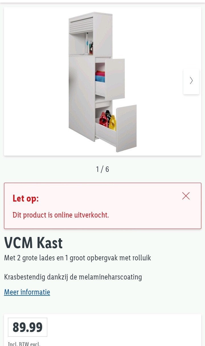 Nieuw in doos wit ladekast/badkamerkast, Huis en Inrichting, Kasten | Ladekasten, Ophalen, Overige materialen, Minder dan 50 cm