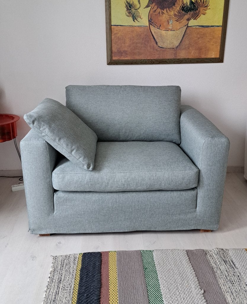 Heerlijke loveseats van Linteloo/ donsgevuld, 75 tot 100 cm, Ophalen of Verzenden, Zo goed als nieuw, 100 tot 125 cm