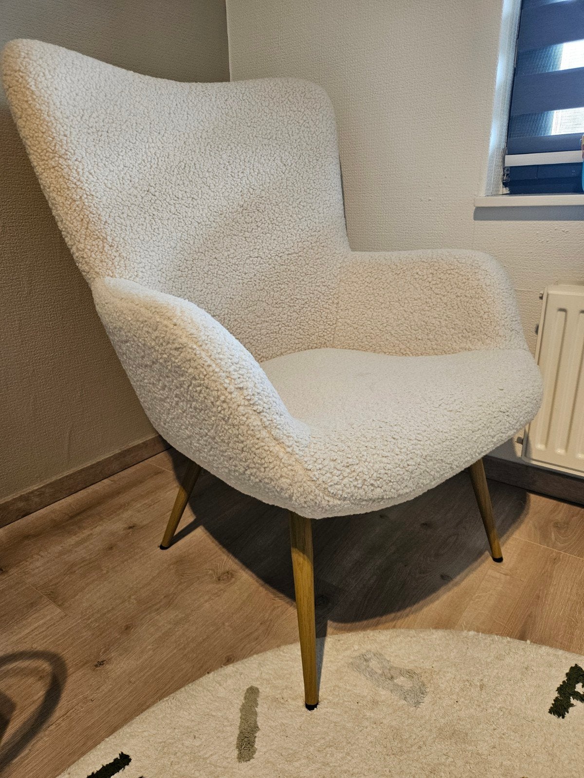 Jysk Hundested Fauteuil off-white teddy, Ophalen, 50 tot 75 cm