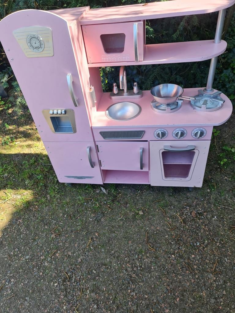 Speelkeuken voor kinderen .KIDKRAFT rosé uitvoering, Ophalen, Zo goed als nieuw, Overige materialen, Speelkeuken