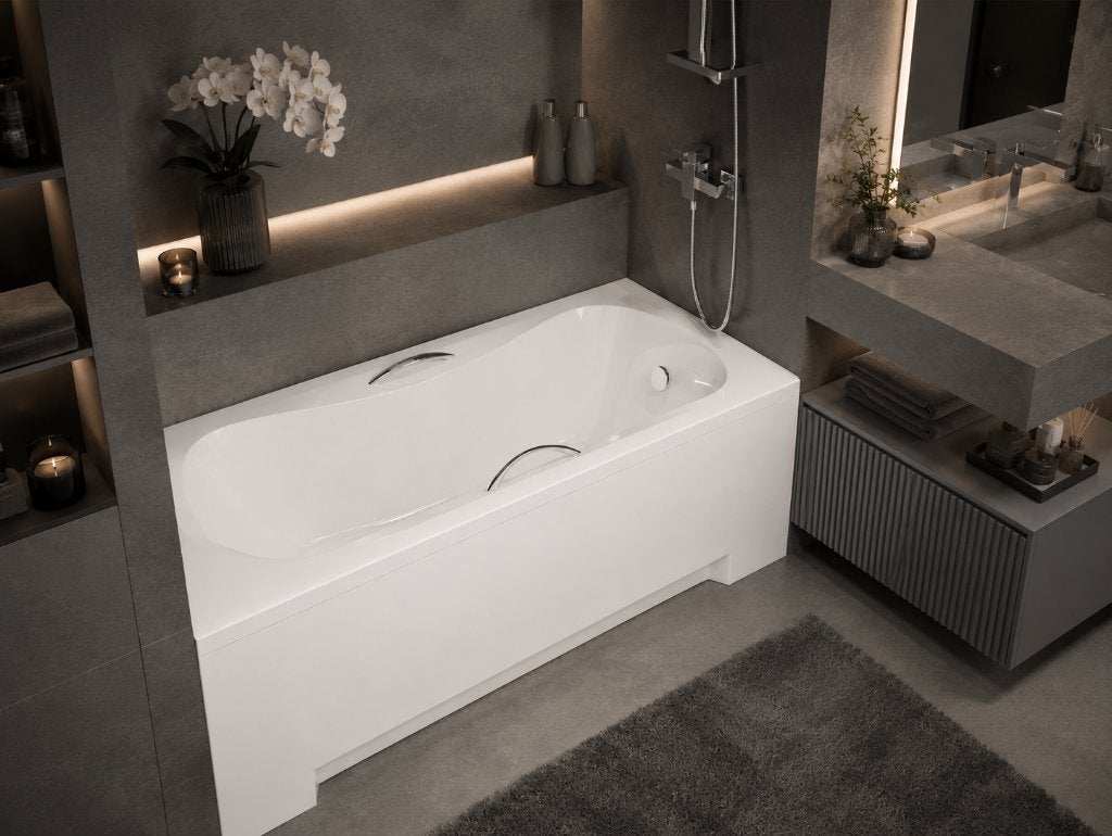 LIGBAD 160x70 cm incl poten, Ophalen, Nieuw, Wit