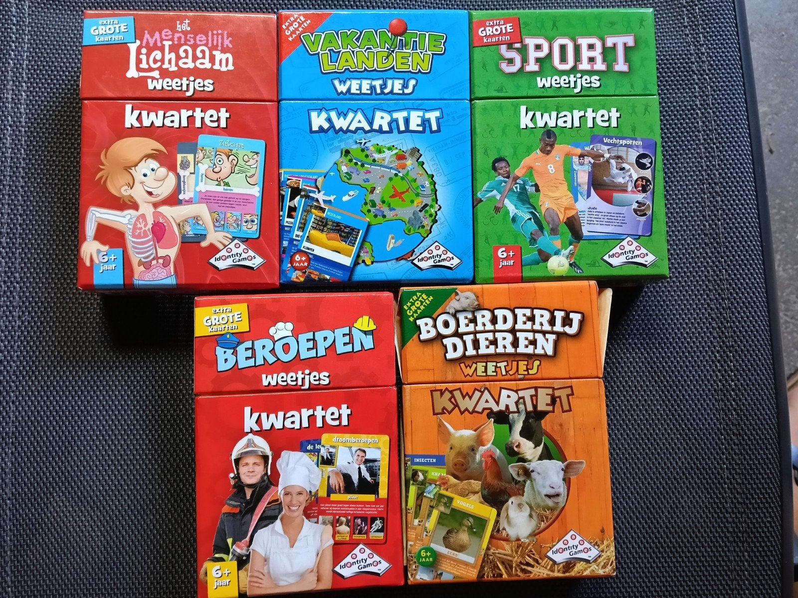 Kwartet Spellen - Educatief en Leuk voor Kinderen, Drie of vier spelers, Ophalen of Verzenden, Gebruikt, Jumbo Games