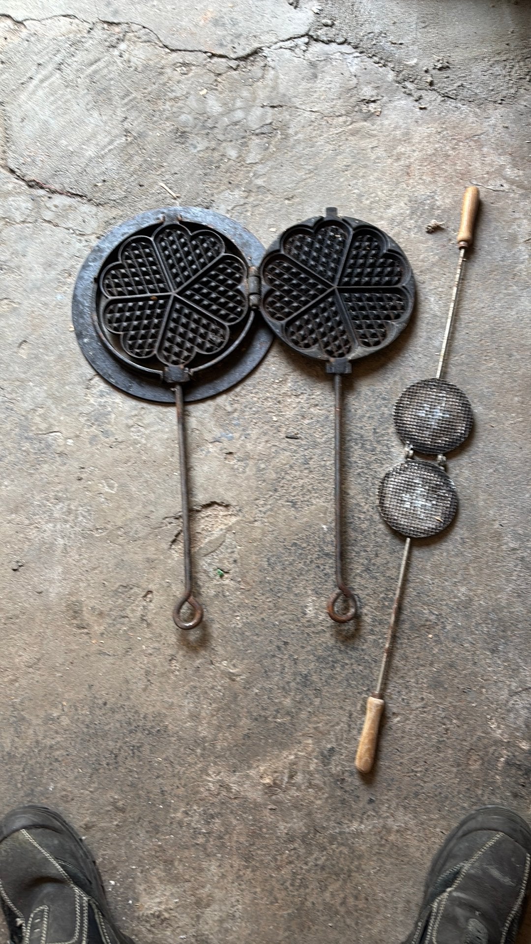 Wafelijzers vintage, Ophalen of Verzenden, Gebruikt