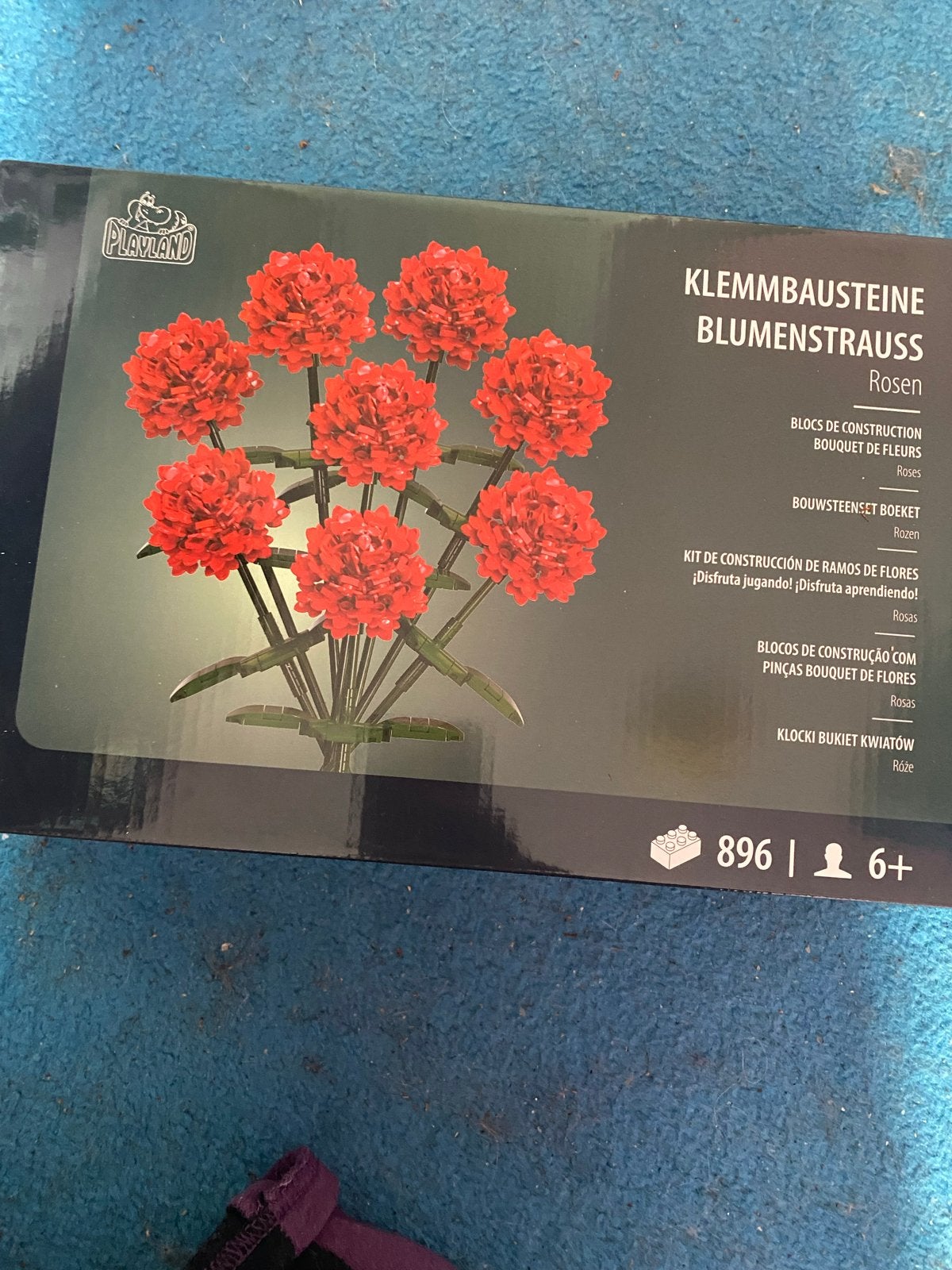 Playland Klembouwstenen Bloemenboeket Rozen (896 stuks), Ophalen of Verzenden, Nieuw, Overige merken