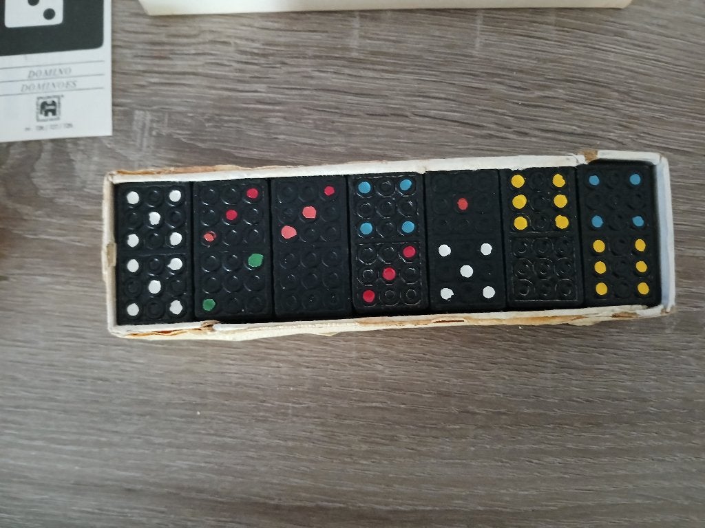 Domino van Jumbo kleur en zwart/wit, Een of twee spelers, Ophalen of Verzenden, Gebruikt
