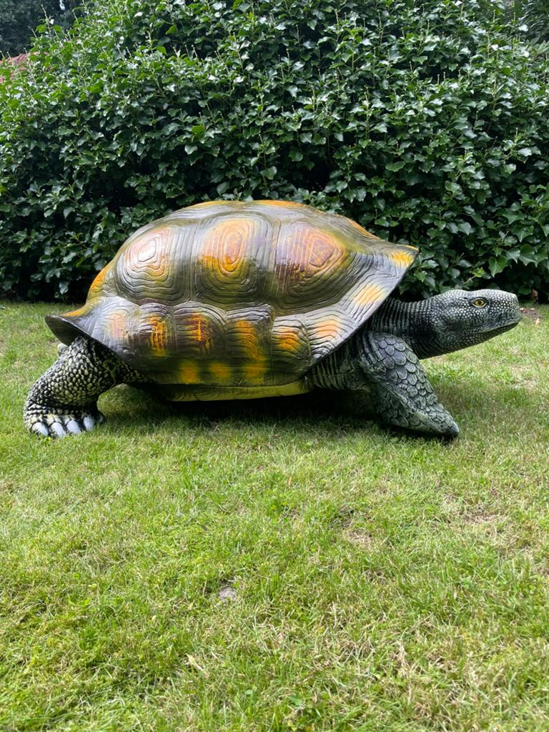 Grote Schildpad beeld reptiel tuin vijver zwembad turtle, Ophalen, Nieuw, Kunststof, Dierenbeeld