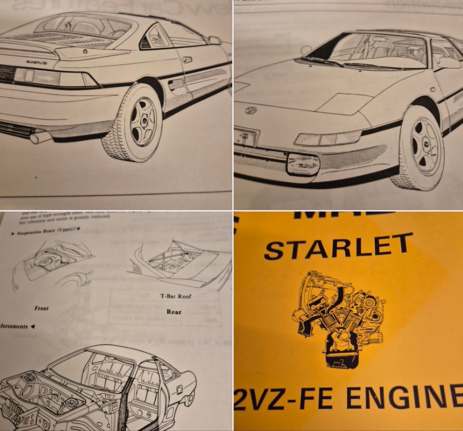 1990dikke Toyota MR2 middenmotor interne dealer documentatie, Ophalen of Verzenden
