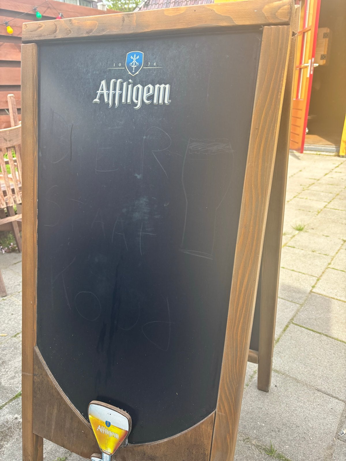 Affligem stoepbord/krijtbord - ideaal voor horeca, Ophalen