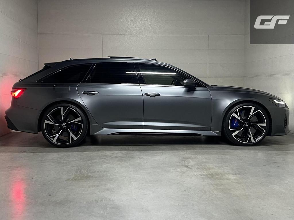 Audi RS6 Avant 4.0 TFSI Quattro Matgrijs Dynamic+ B&O 600PK, Auto's, Audi, Automaat, Gebruikt, Met garantie (alle), 600 pk