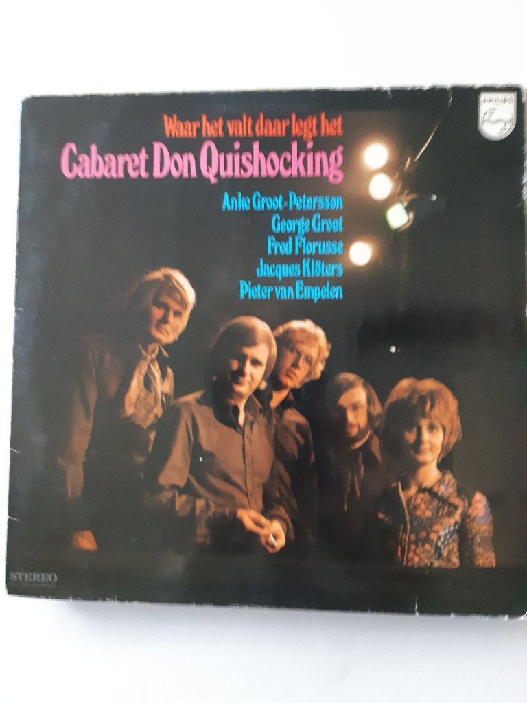 Cabaret Don Quishocking , Waar het valt daar legt het , LP, Ophalen of Verzenden, Zo goed als nieuw, 12 inch, Levenslied of Smartlap