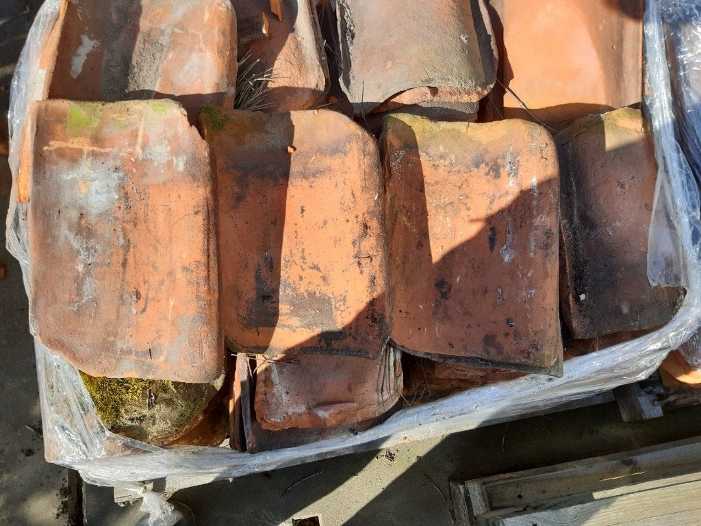 325 oud hollandse dakpannen, Doe-het-zelf en Verbouw, Dakpannen en Dakbedekking, Ophalen, Gebruikt, Steen of Klei, 15 m² of meer