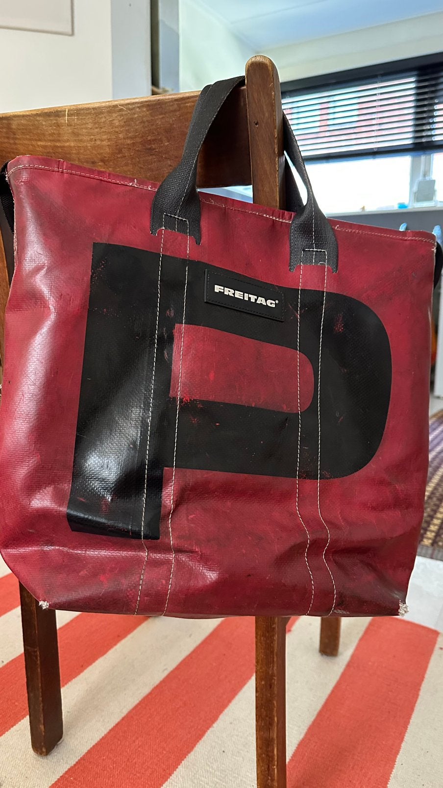 FREITAG BOB rood zwart gebruikt, Ophalen, Rood