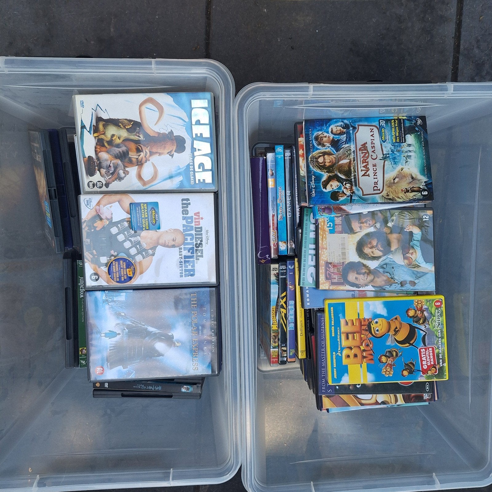 Grote collectie DVD films: Ice Age, Narnia, enz, Cd's en Dvd's, Vanaf 6 jaar, Ophalen, Gebruikt