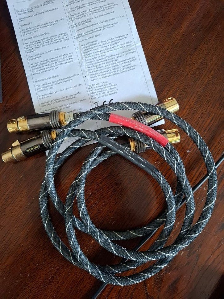 Goldkabel xlr interlinks - zeer hoogwaardig, Ophalen of Verzenden, Gebruikt, Minder dan 2 meter