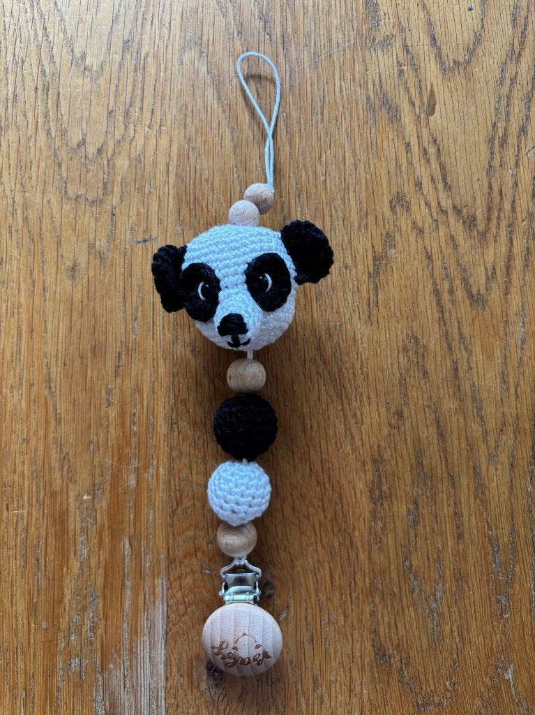 Gehaakt Speenkoord Panda, Ophalen of Verzenden, Nieuw