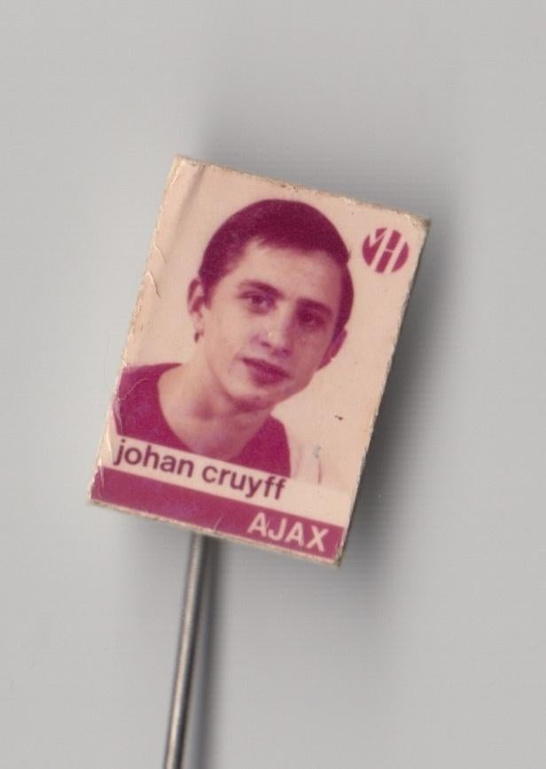 Voetbal Johan Cruyff Cruijff Ajax speldje, Gebruikt, Niet vindbaar, Niet vindbaar, Speldje of Pin