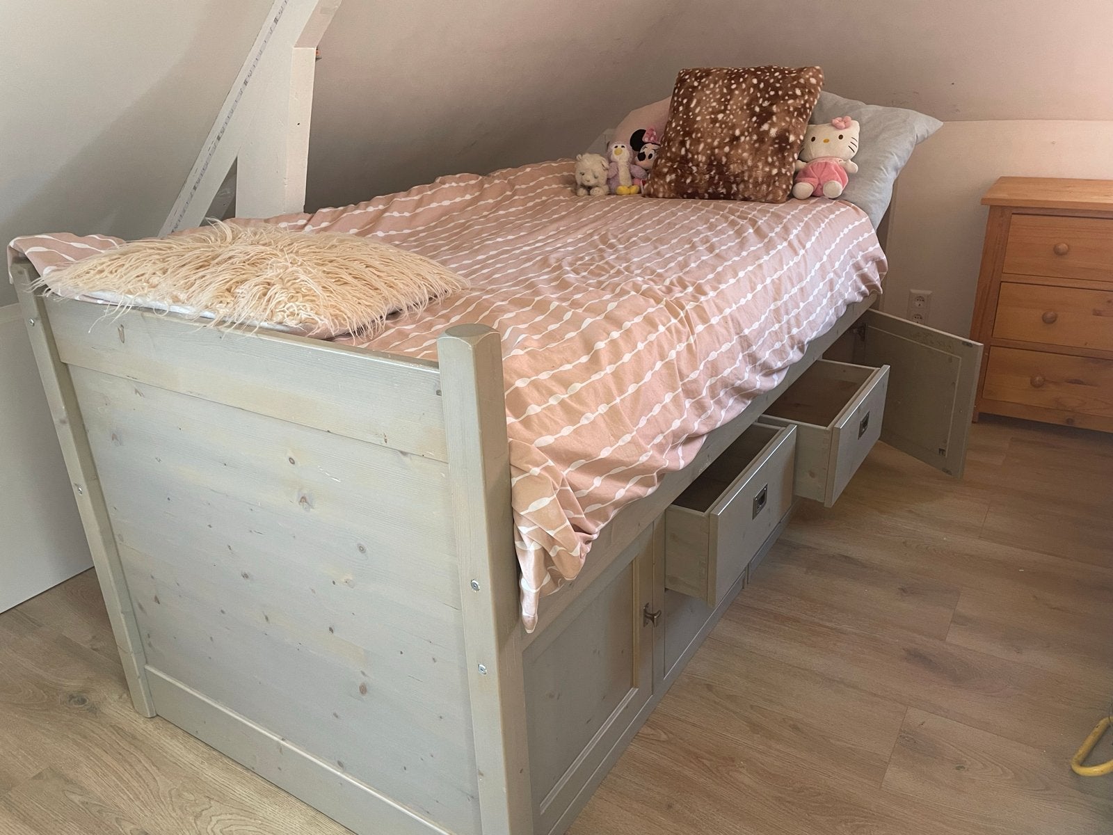 Halfhoogslaper Alta meubelen met opbergruimte en matras, Ophalen, Zo goed als nieuw, Overige maten, Hout