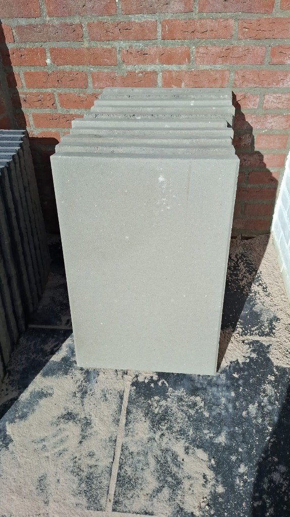 Tegels lichtgrijs 60x40cm. Hornbach- Excluton. 10 stuks, Ophalen, Nieuw, Beton, Terrastegels