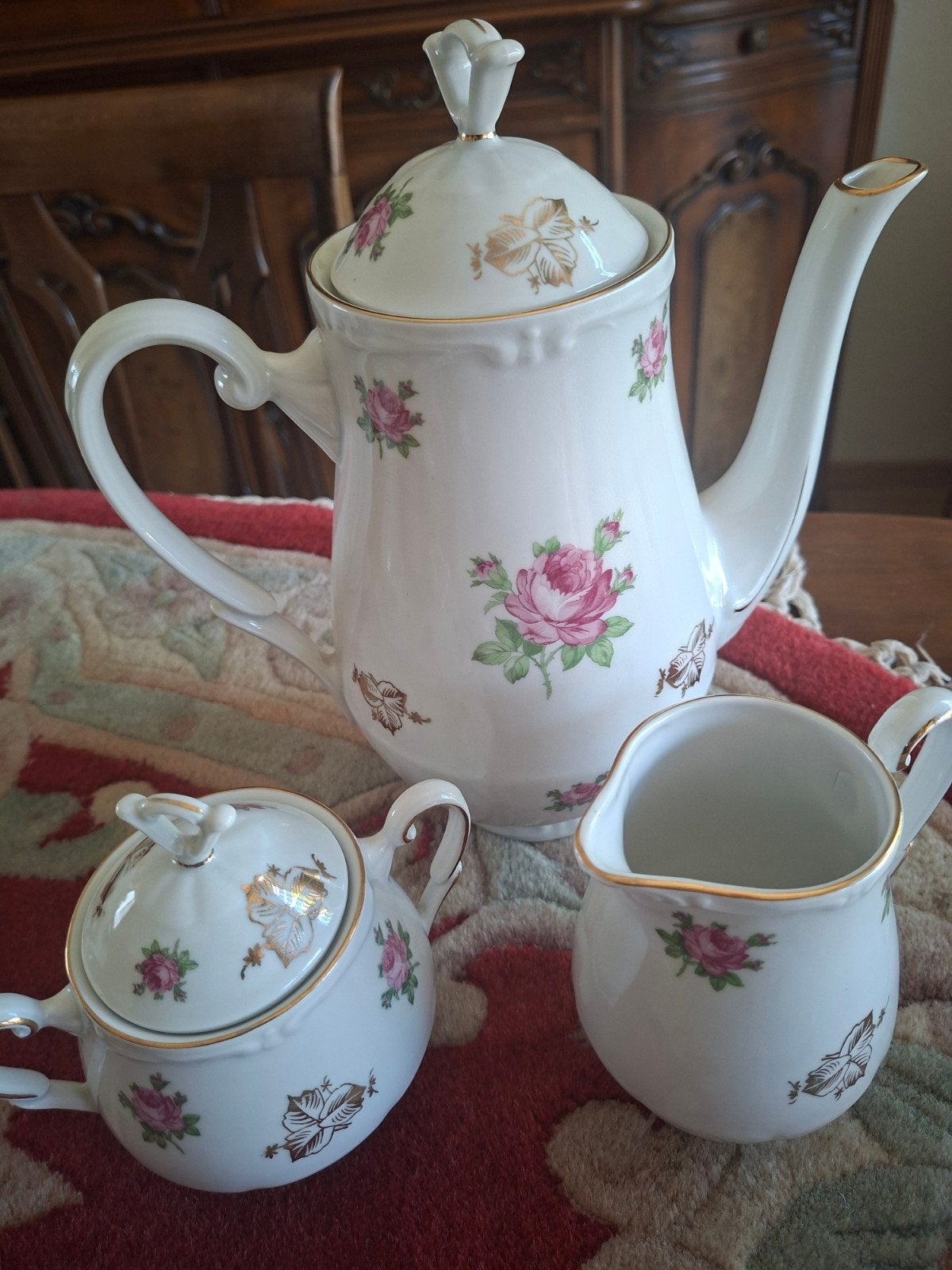 12 delig antiek thee/koffieservies, Ophalen